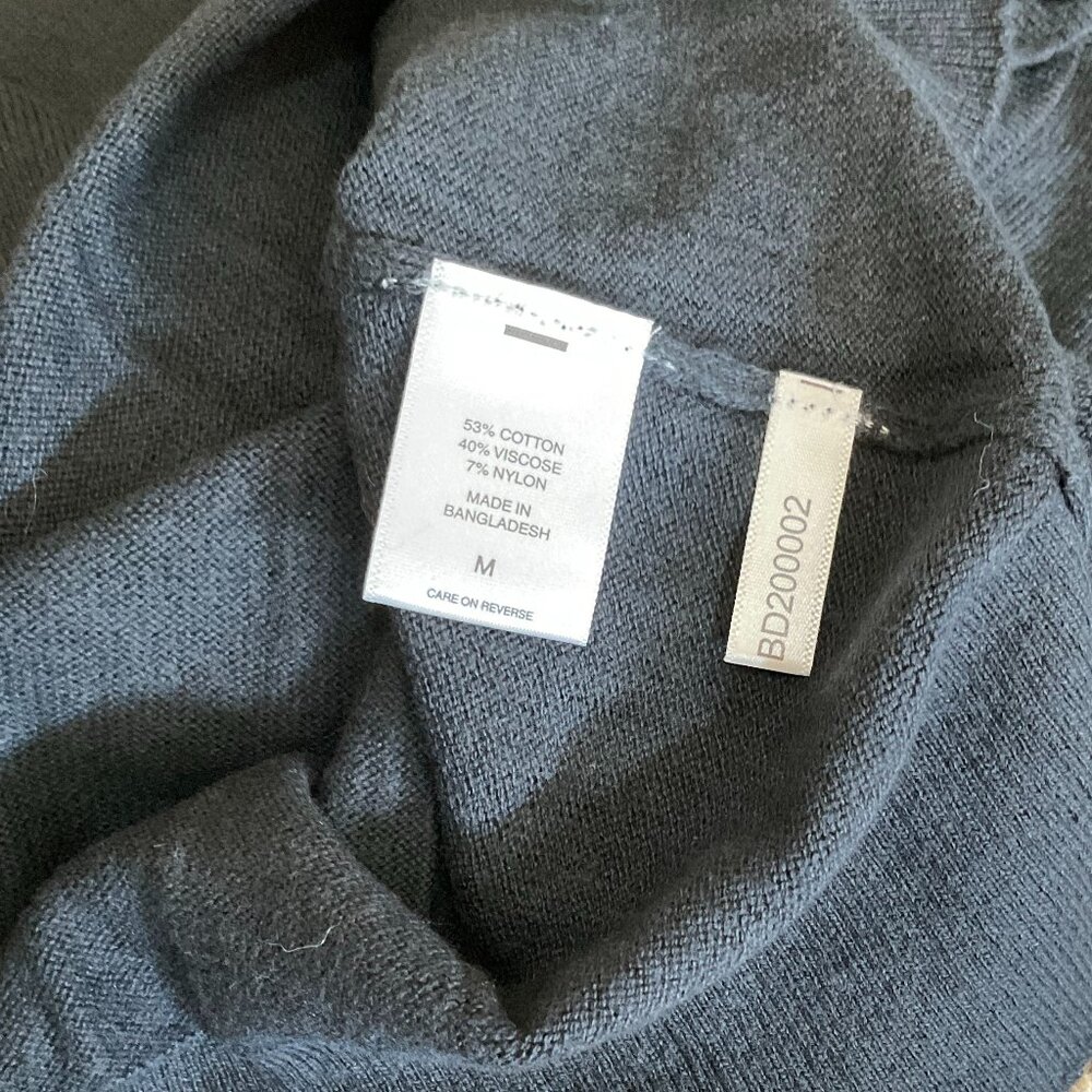 New York & Co Jeweled-Button Chelsea Crewneck Cardigan, Ink Black, Medium, NWT - Picture 5 of 8